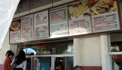 Pedro's Tacos - Menu Board